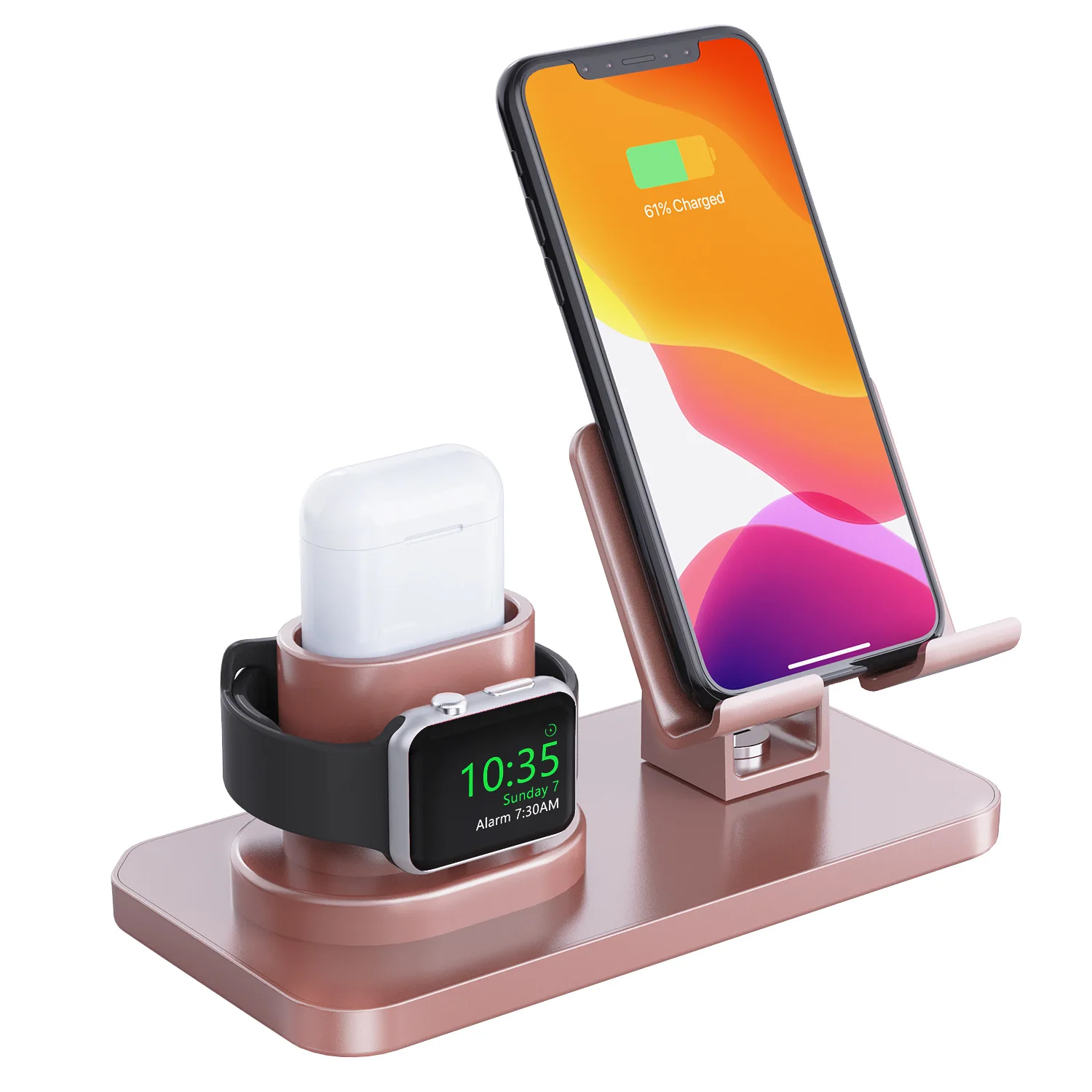 

3 in 1 Mobile Phone Holder Charging Stand Dock for apple Phone and Watch Charging Station Dock For AirPods