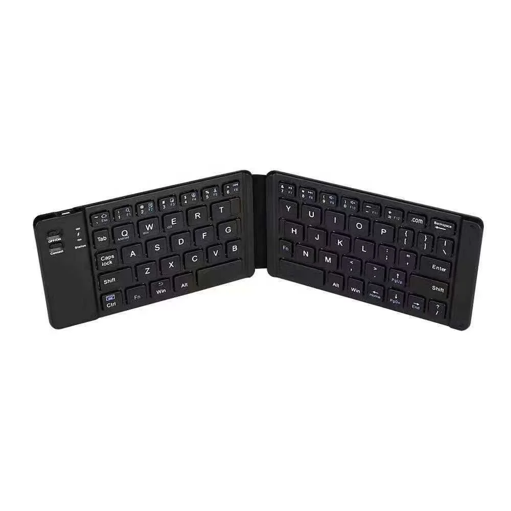 

New Arrival Ultra Slim Tablet Flexible Foldable Portable Bluetooth Magic Mini Keyboard for iPad for Smart Phone, Black/white