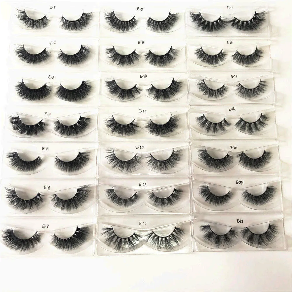 

Mink Lashes 3D Mink Eyelashes 100% Cruelty free Lashes Handmade Reusable Natural Eyelashes Wispies False Lashes Makeup E series