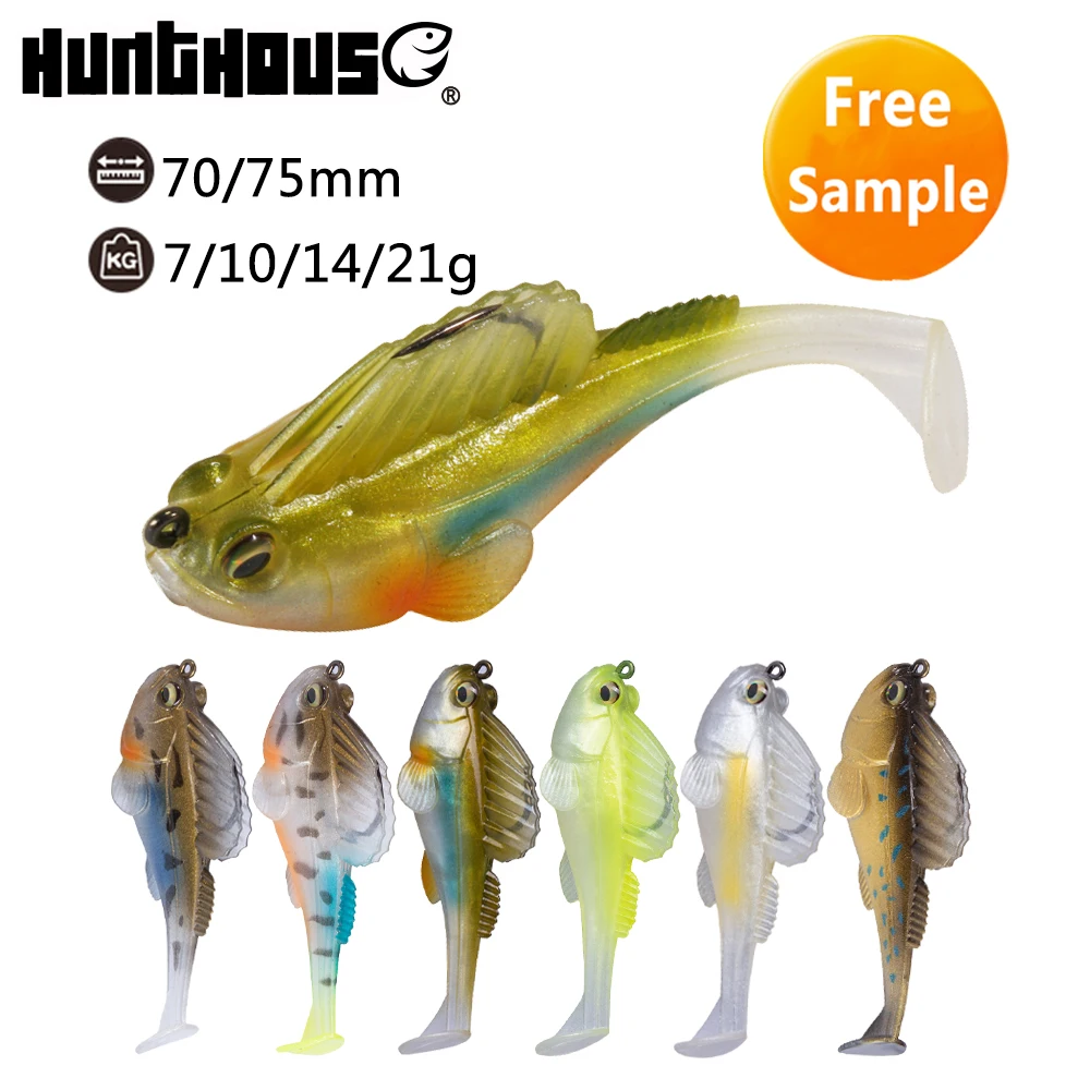 

Ocean Rock Wobblers Fishing Silicone jigging lures, 4 colors