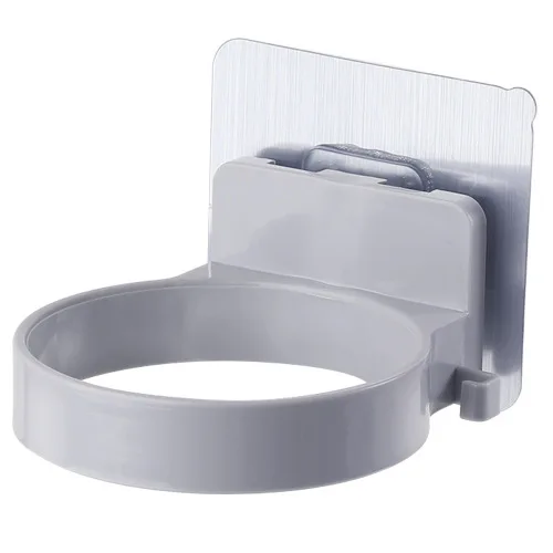 

Durable Bathroom Wall Mounted Hair Dryer Holder Abs Material High Quality Bathroom Storage Shelf Hairdryer Holder Rack