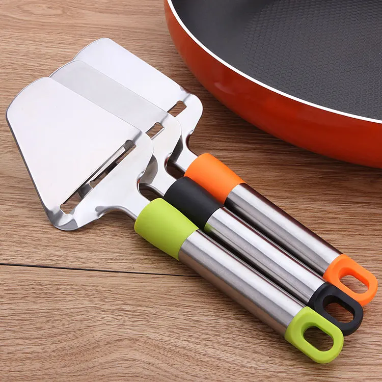 

Eco-friendly Multifunction Kitchen Baking Tools Butter Ham Planer Cake Cheese Knife Pizza Shovel Stainless Steel Cheese Slicer, Color