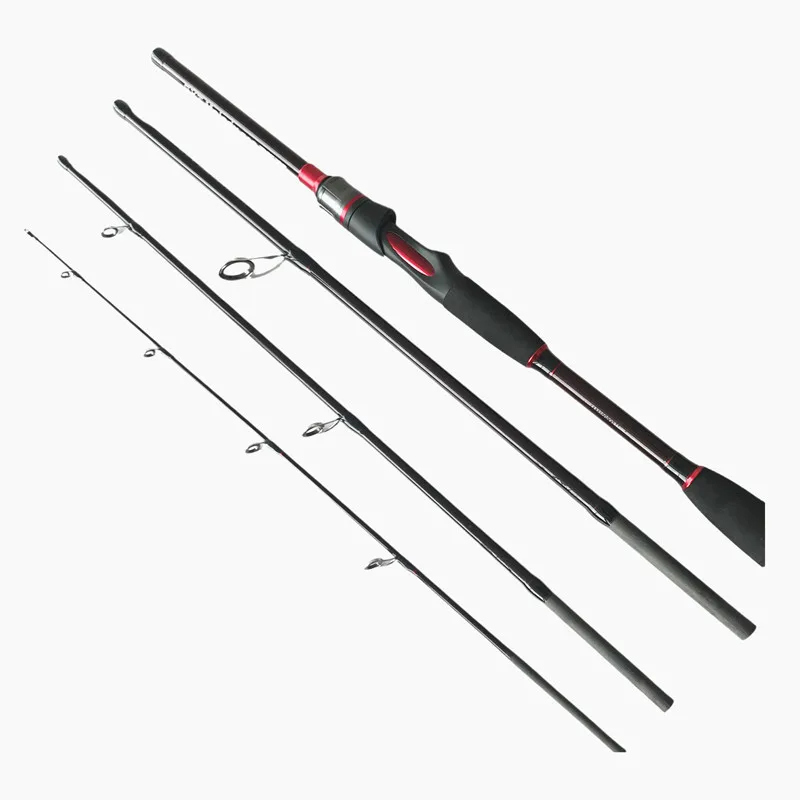 

High Carbon Surf Casting spinning Fishing Rod 4 Section 1.8m/2.1m/2.4m/ Carbon Travel Fishing Rod M Power Cast