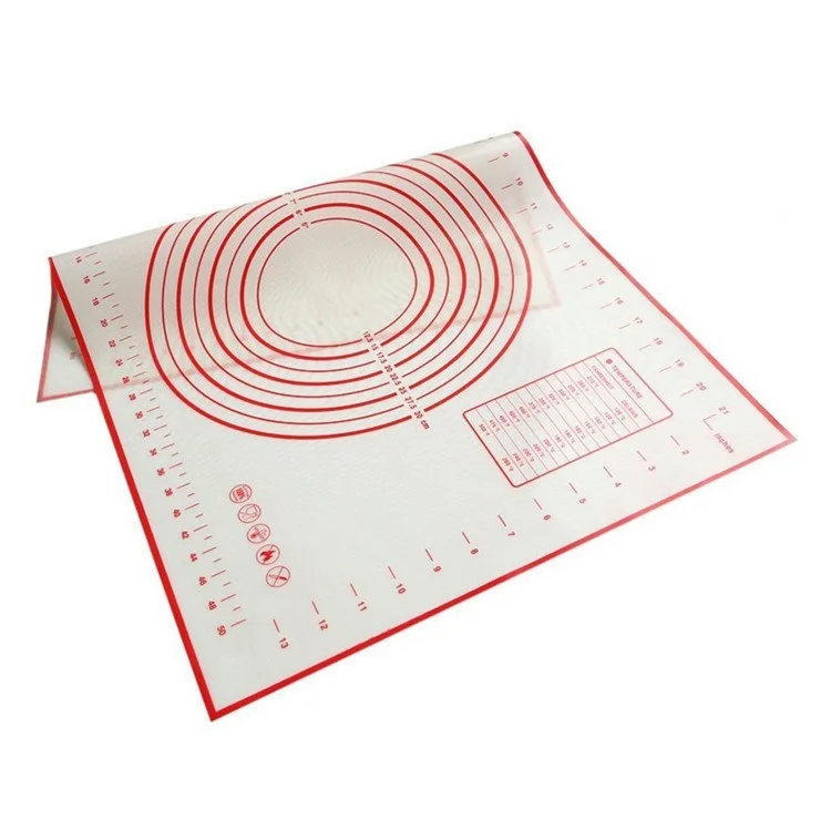 

Kneading Dough Mat Silicone Grill Baking Mat Pizza Dough Maker Pastry Kitchen Cooking Gadgets Bakeware Table Mats Pad Sheet, Red