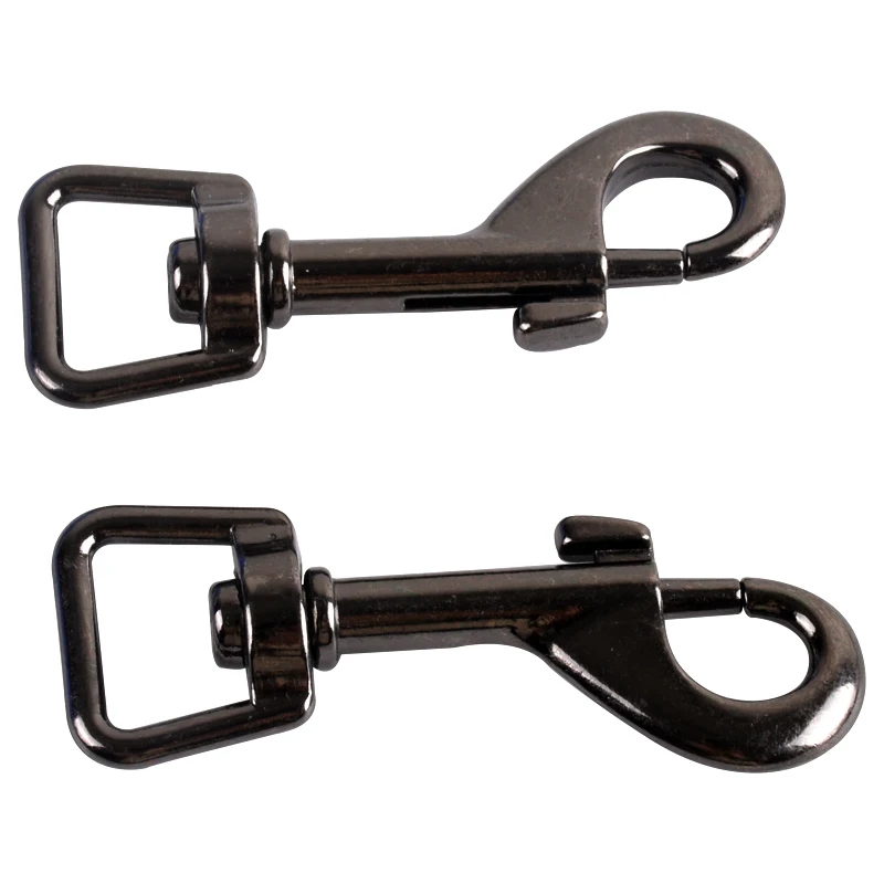 

Ivoduff Carabiner Clip Spring Oval Snap Hook Accessories Swivel Metal Snap Hook Buckle, Gun black