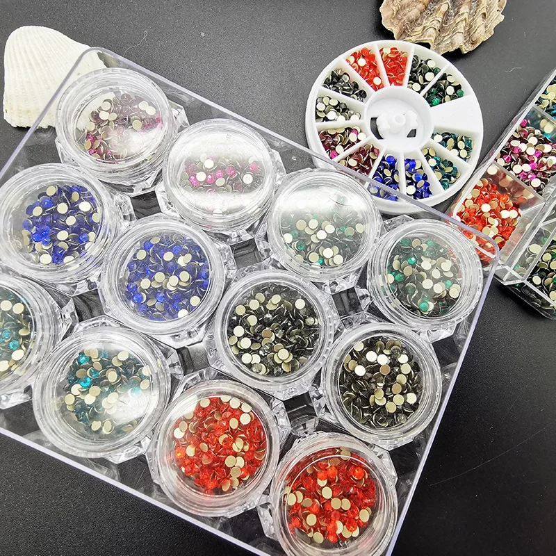 

Bulk Sale High Quality K9 2088 16 Facets Nail Diamond Art Crystal Non Hot Fix Multi Colored Flat Back Rhinestones, 26colors