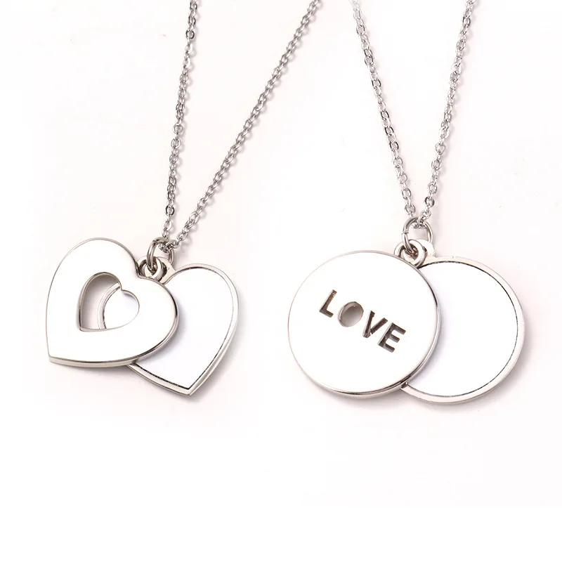 

Heart Picture Pendant Necklace Blank Pendant Jewelry For Sublimation Necklace