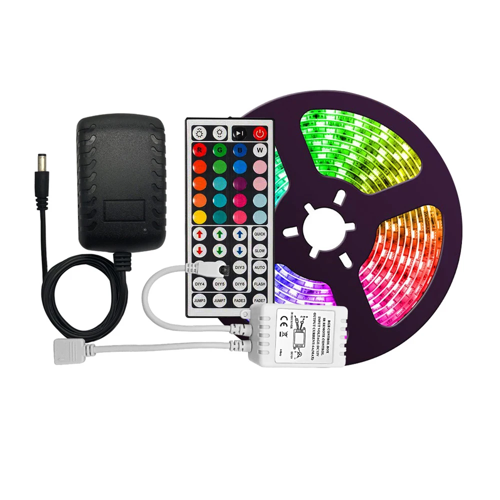 RGB LED Strip 5M Led Light Tape SMD 2835 10M DC 12V Waterproof RGB LED Light diode Ribbon Flexible Controller LED Strip Lights