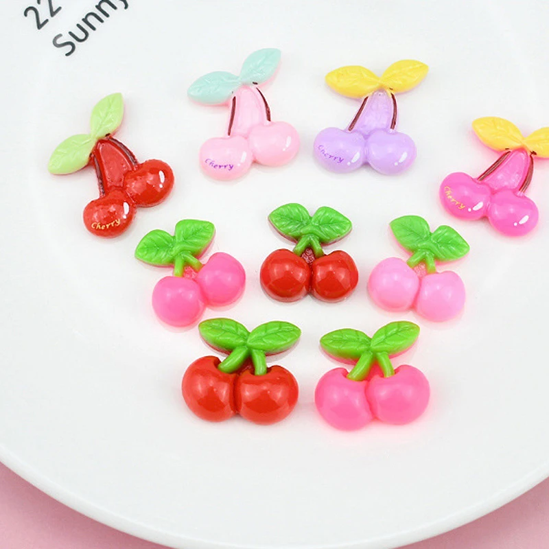 

SHIZHIXIU high quality new cherry charms for nails 3D Nails Jewelry DIY Art Decoration Manicure Tips nail art decals, Picture