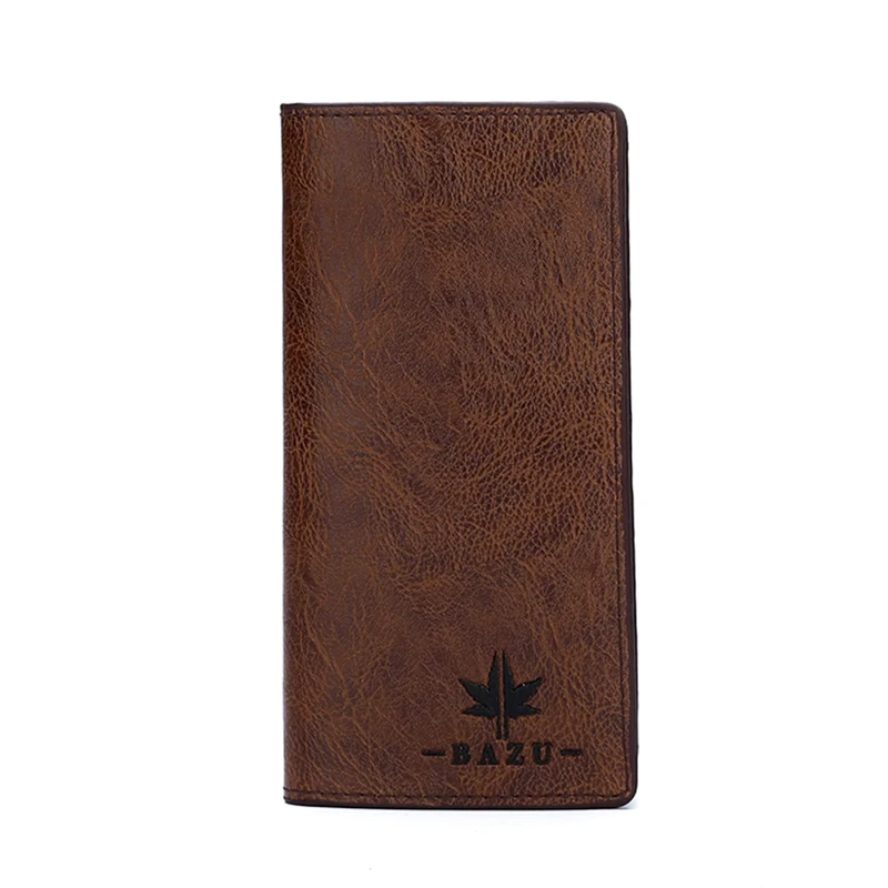 

mens' vintage money bag clip purse for man long sublimation wallets pu leather
