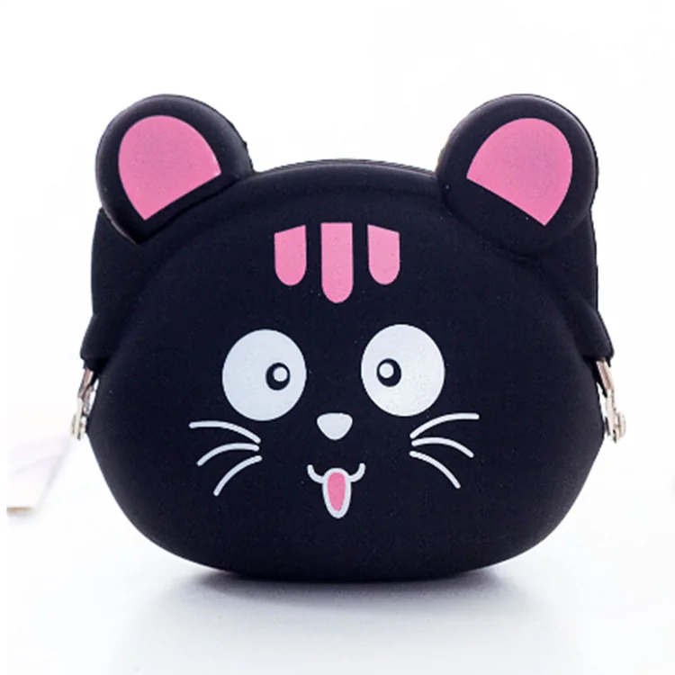 
Wholesale Colourful Cartoon Kids Children Mini Purse Bag Soft Silicone Coin Purse 