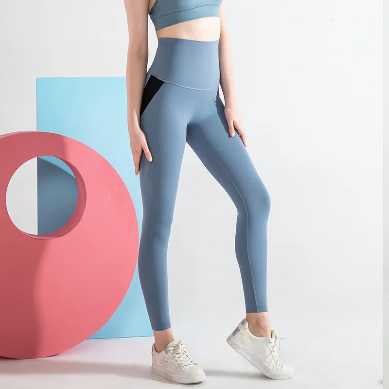 

Wholesale Sexy Mesh Perspective Seamless High Waist Fitness Yoga Wear Ladies Woman Yoga Pants Gym Customized Logo Style, Customized colors