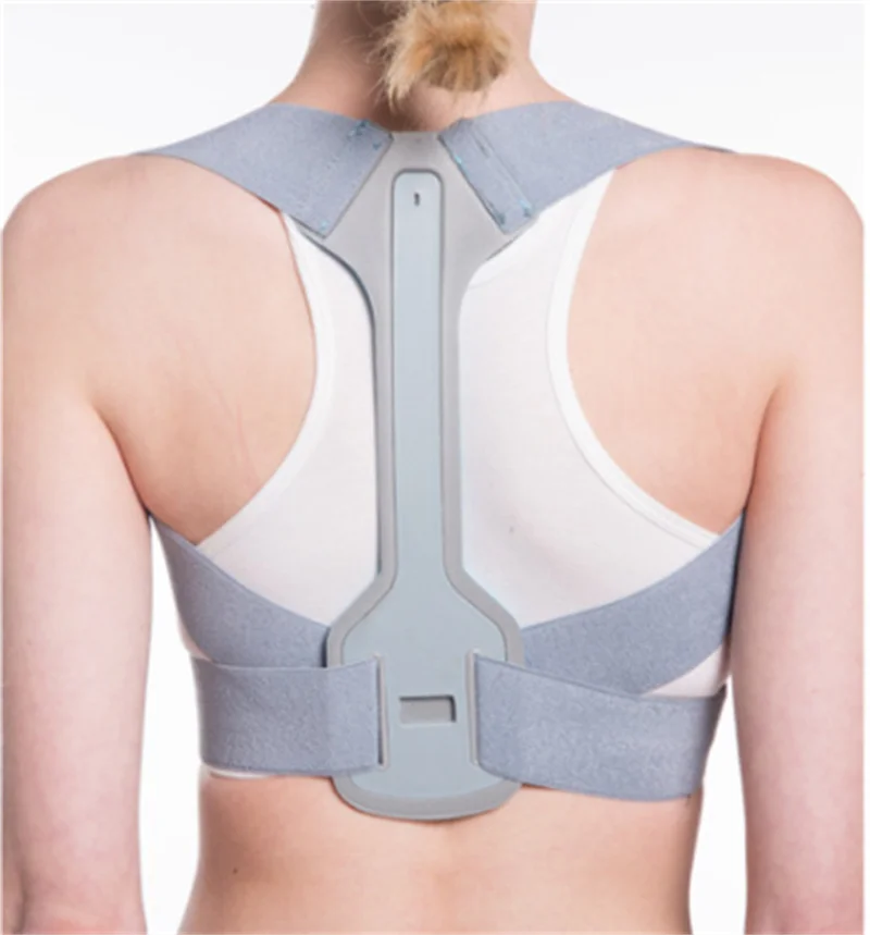 

Amazon hot sale unisex universal size adjustable posture corrector brace back support, Gray