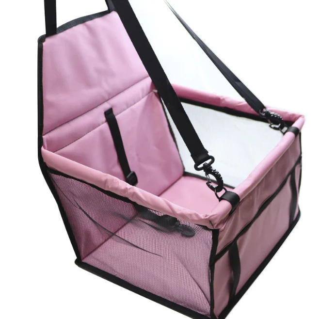 

Safety Travelling Pet Dog Car Carrier Seat Bag Basket Folding Hammocks Pet Carriers Bag For Small Cat Dogs, As shown in pictures