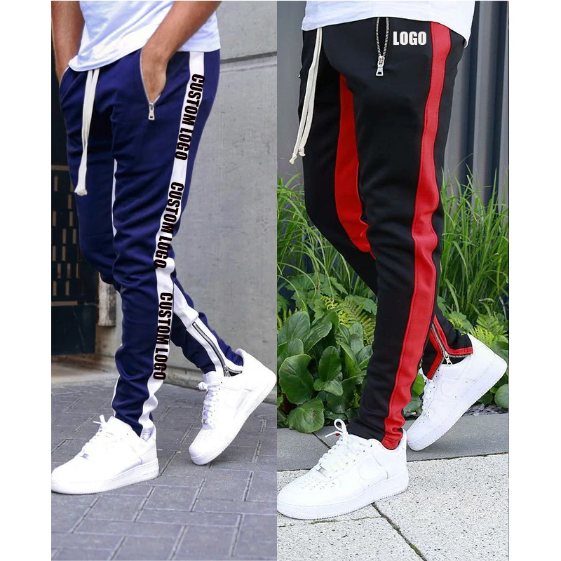 

Free shipping joggers Running Sports Men Striped gym fitness pants Men Trousers Bodybuilding streetwear Sports Pants Sweatpants, Customized color