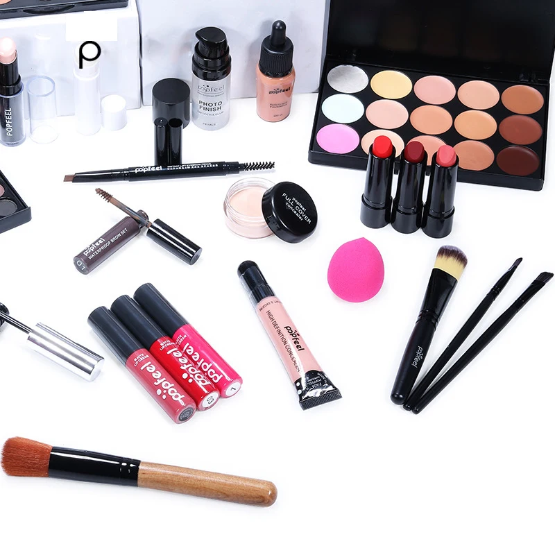 

Multifunction Eyeshadow Mascara Makeup Bag Set Women Eyebrow Pencil Lipstick Contour Concealer Blush Cosmetic Gift Kit