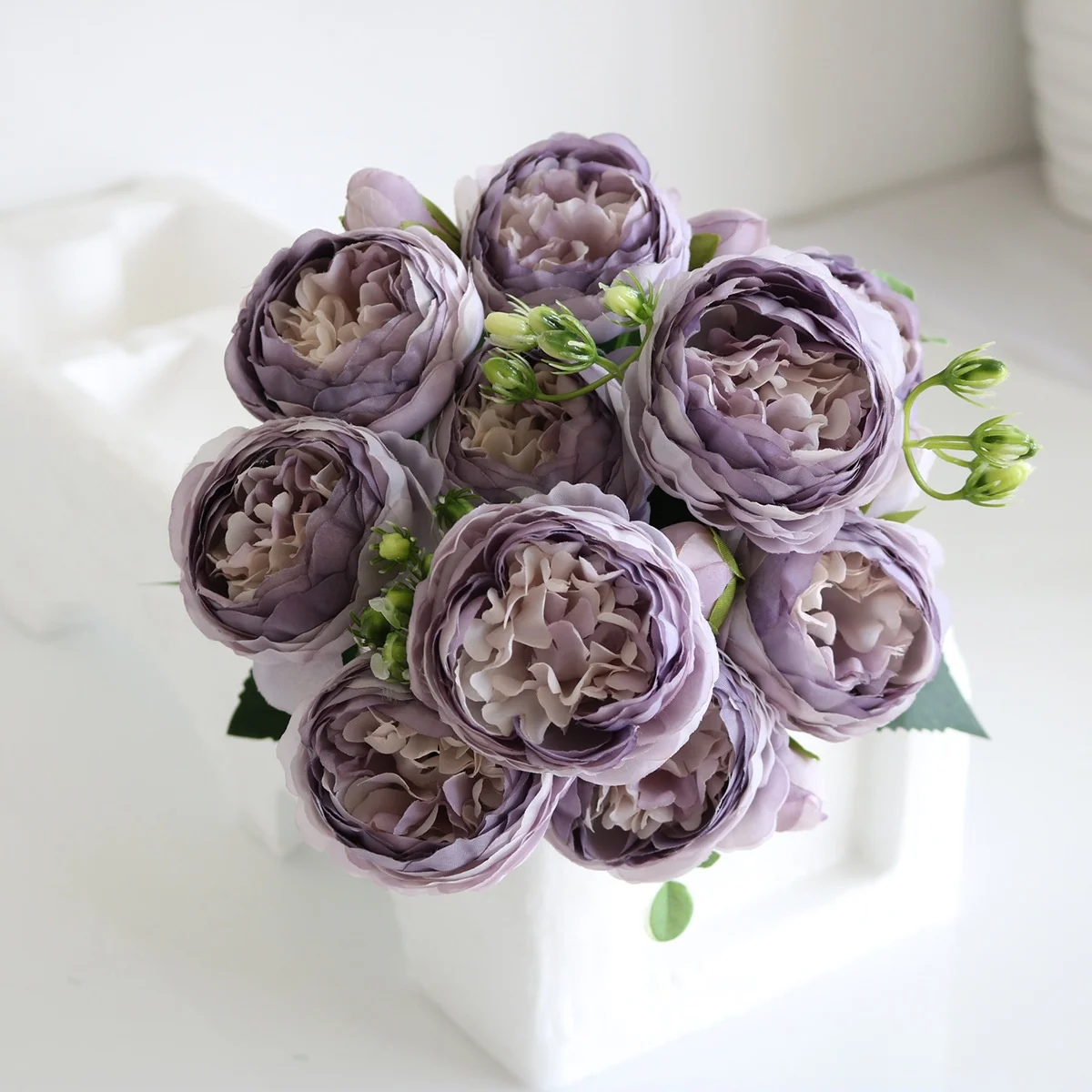 

Simulation of 5 Small Peony Korean Style 5 Philippos Roses Wedding Home Artificial Flower Decoration Flowers