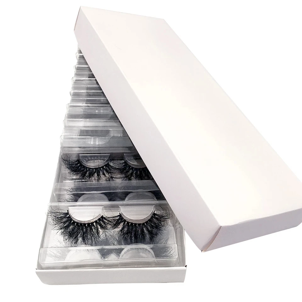 

25mm mink eyelash bulk lasheswholesale vendor 3d 5d 8d curly fluffy 100% real mink eyelashes with lashbox