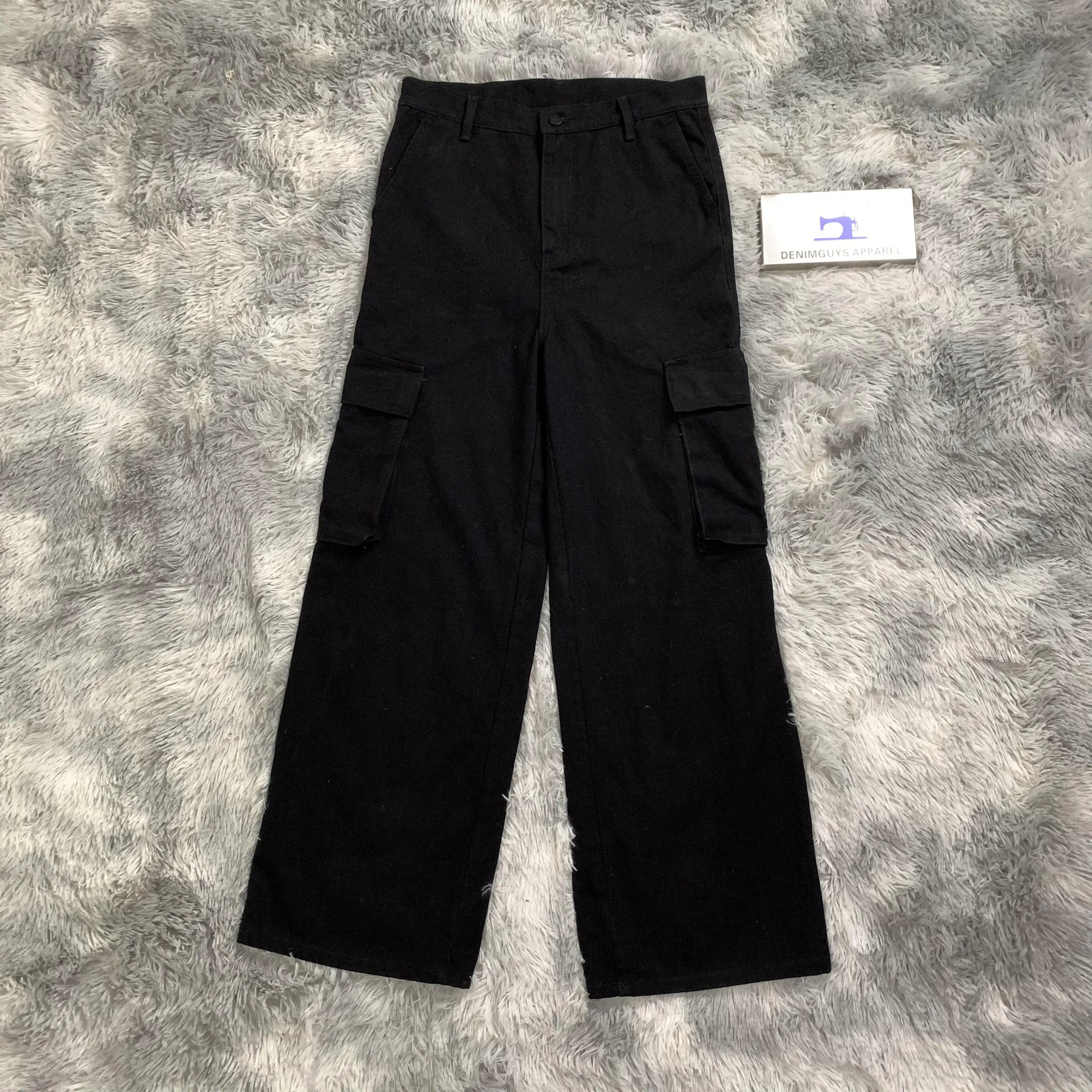 DENIMGUYS Custom Logo Baggy Joggers Youth Boy Wide Leg Pants Multi Pocket Trousers Men Cargo Pants