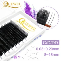 

Quewel Lash Wholesale Korea Eyelash Extension, Private Label Eyelash Extension 0.03 J B C D High Quality Eyelash Extension PBT