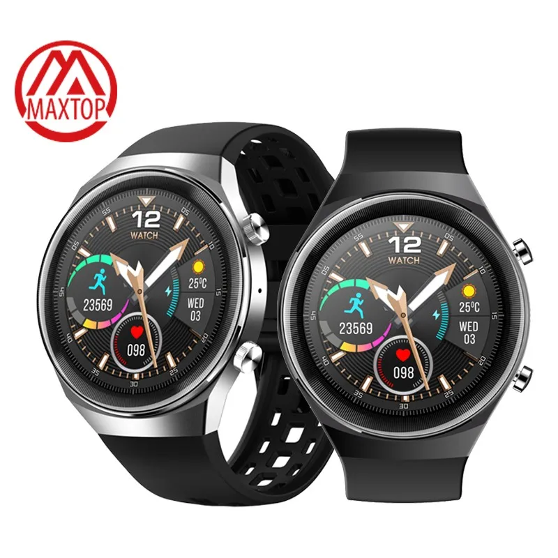 

Maxtop Customized Classic Unisex Metal Steel Smart Watches Outdoor Smart Watch With Temperature Sensor