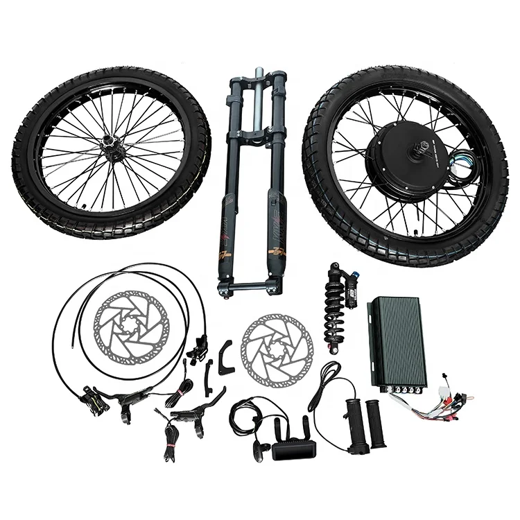 

72V 5000W 50H gearless hub motor ebike conversion kit with front wheel