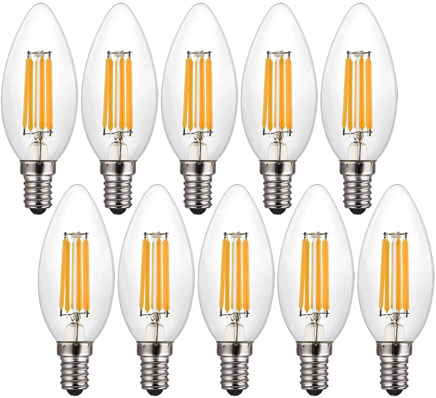Candle C35 LED filament bulb 4W 110V E12 3000K 5000K Dimmable from Amazon sells color light bulbs