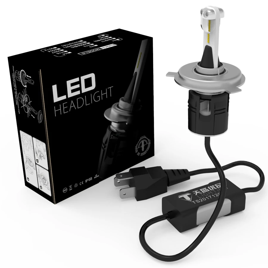 Markcars cheap led headlight bulbs 12v h4 car headlight bulbs mini led headlight h7csp y11 chip 48w 7200lm