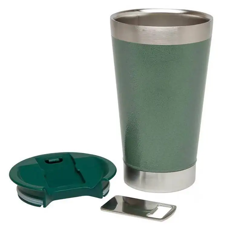 

new design custom logo thermal stainless steel tumbler cup with beer opener wine glass cup