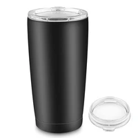 

Drinkware Amazon Top Seller Portable Double Layer Custom Logo Coffee Mug Black 304 Stainless Steel Creative Design Car Cup 20oz