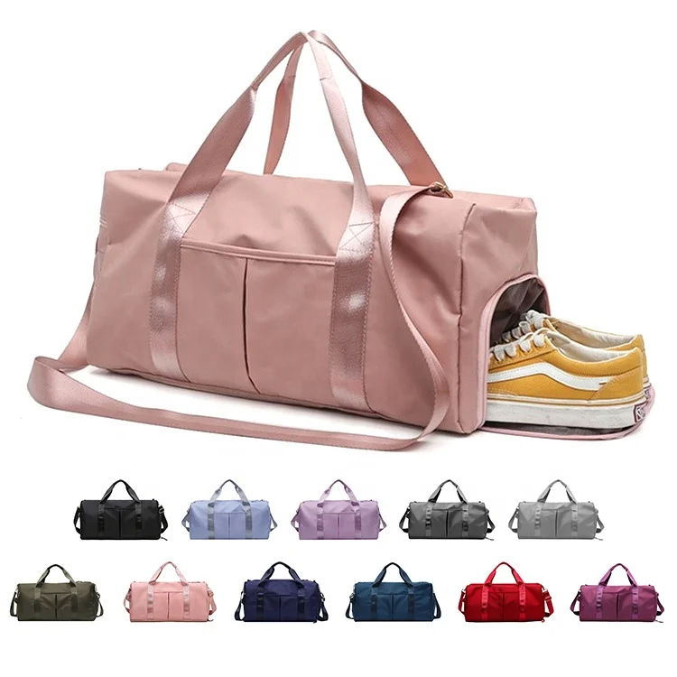 

New Customized Logo Large Capacity Pink Duffle Bags Gym Man Women Waterproof Sports Travel Bag Small Duffel Bag, Customized color