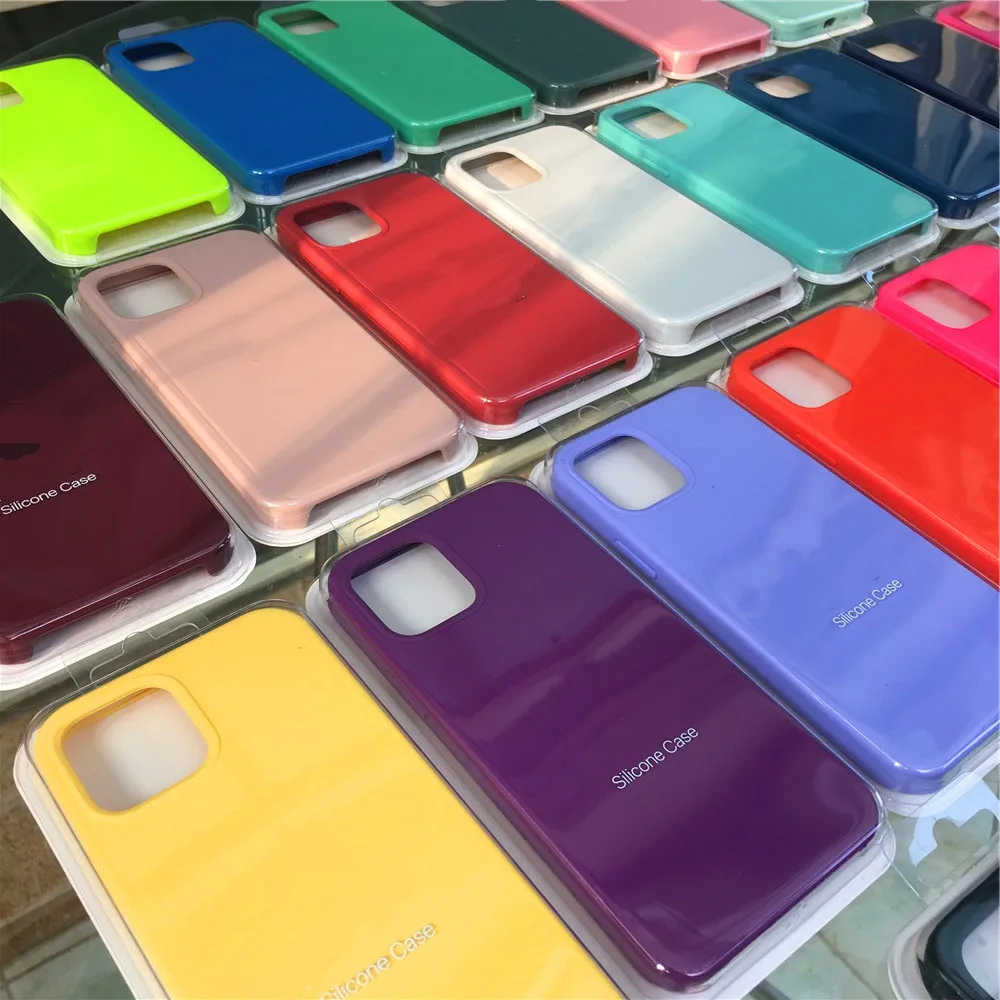 

Silicone Case For iPhone 13 11 12 Pro MAX SE 2020 XR X 7 8 Plus Cases For iPhone 12 mini XS Full Cover LOGO Official Original