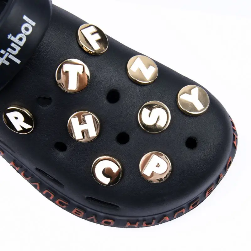 

1pcs Metal English Letters Alphabet Shoes Accessories Garden Shoes Decorations DIY Name Combination Croc shoe Charm Kids Gift, Jewelry