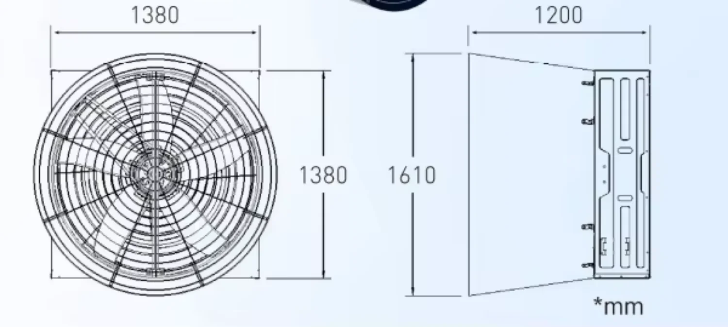Exhaust Fan, Wall, 380-460V, Electric - detail 6