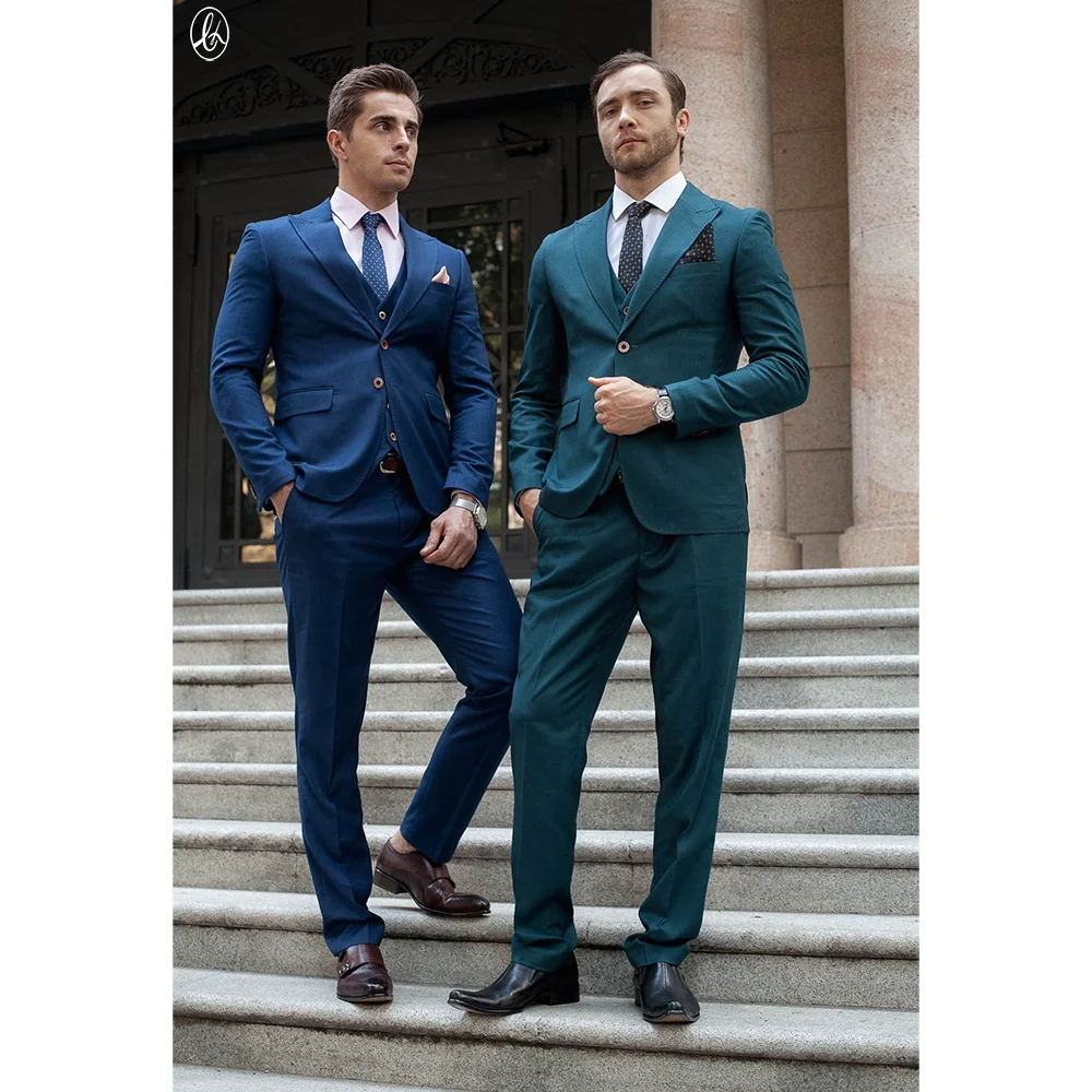 

In stock new design tailored green turkish mens suits, Blue, green