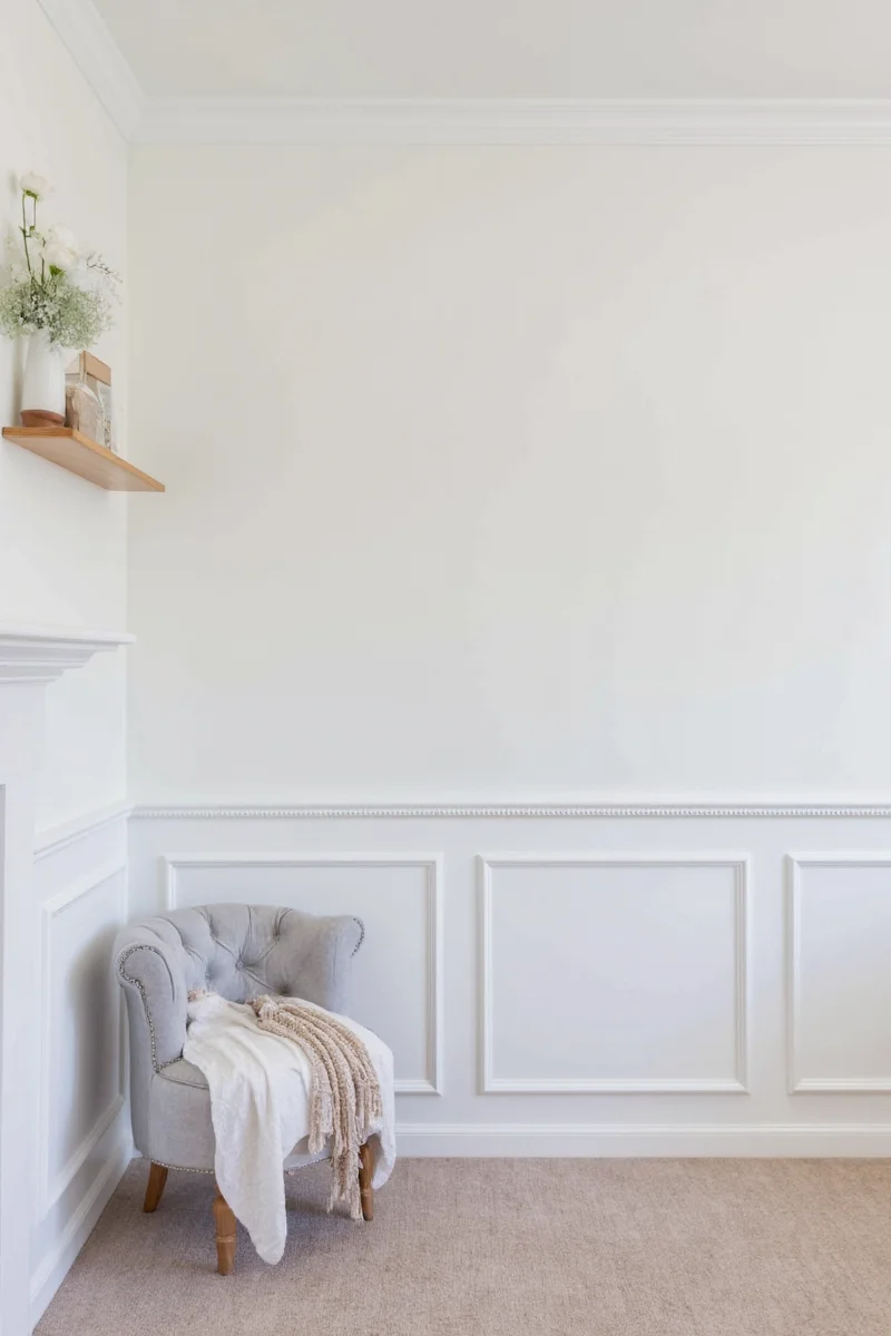 Diagram showing beadboard wainscoting