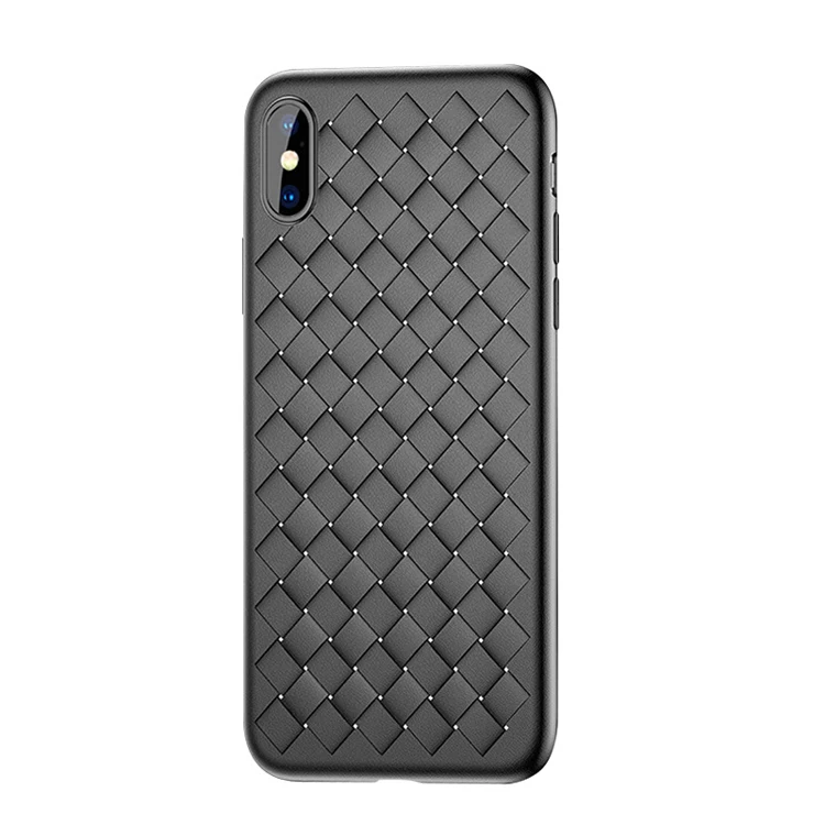 

Fashion luxury heat dissipation design weaving leather grain tpu mobile cell phone cover case for huawei honor 8a 8s play 3e