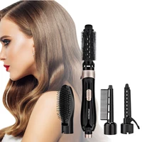 

4 In 1 Electric Hair Blow Dryer with Brush Comb Straightener Curler Heads Fast Hair Curling Irons Styling Machine Portable
