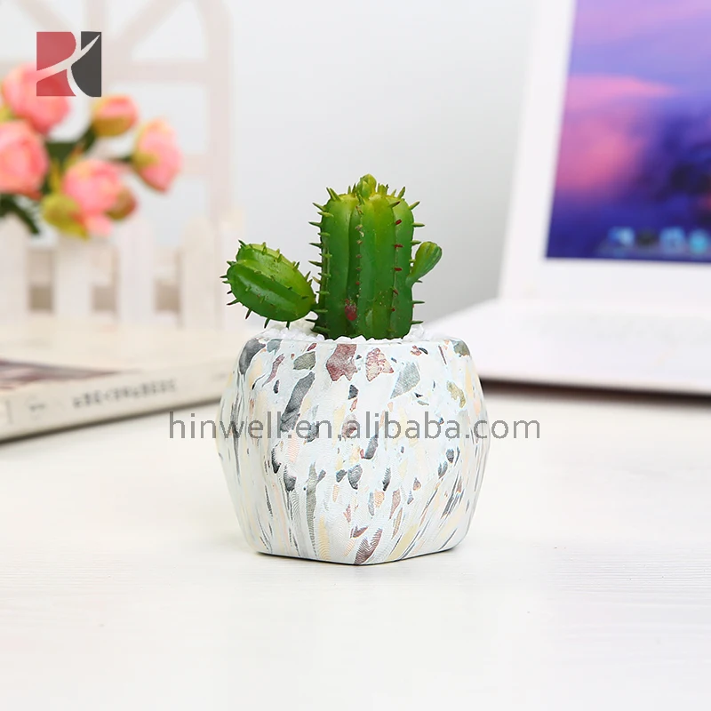 
Wholesale Mini Geometric Succulent Plant Pots Ceramic Small Flower Planter pot with Drainage Hole 