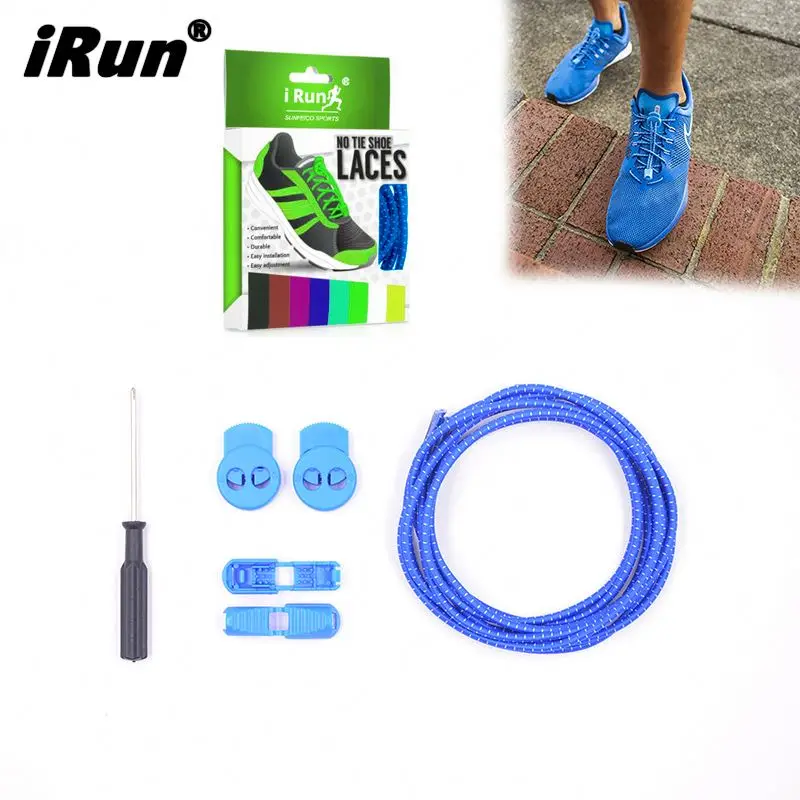 

New Style No Tie Metal End Clips Elastic Lock Shoe Lace