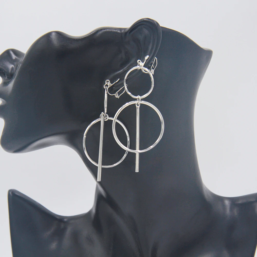 

Veijer Unique Silver Plated Round Lollipop Shape Women Girls Charm Earrings