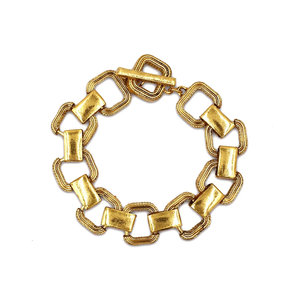 

Simple Golden Retro Circle Bracelet High Quality Circle Bracelet, Picture showed