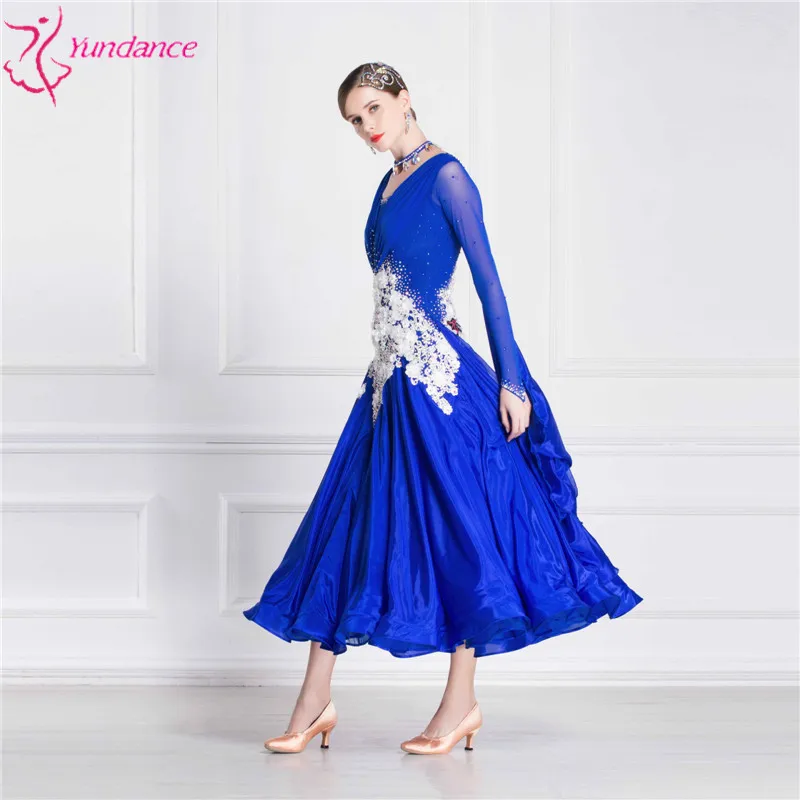 B-18409 New Pearl Silk International Standard Ballroom Dance Dress Performance Ballroom Dance Party Dress For Competition