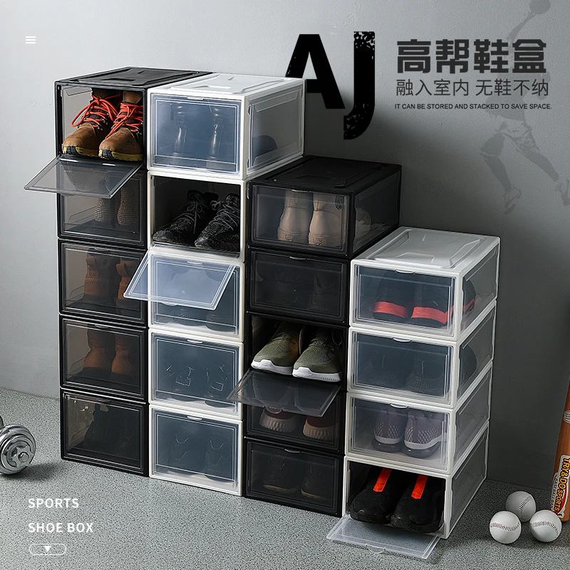 
Haoyijia Factory Sneakers Acrylic transparent Storage Box stackable plastic shoes storage box AJ basketball shoes collection box 