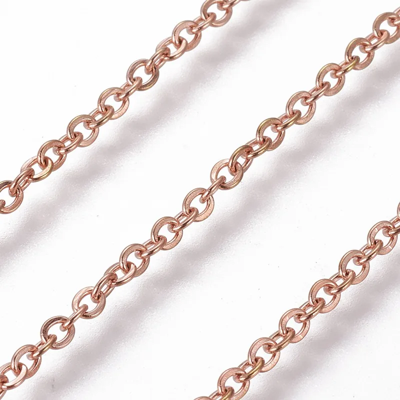 

PandaHall 2 mm Rose Gold 304 Stainless Steel Soldered Cable Chain