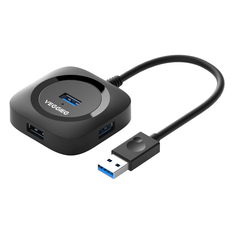 

OEM ODM Super Speed 5 in 1 Hub Adapter USB A 4 Port USB 3.0 Hub with Micro, Black white