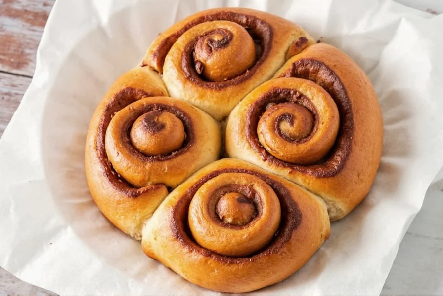 Step-by-step process of making a giant cinnamon bun from dough preparation to finished product