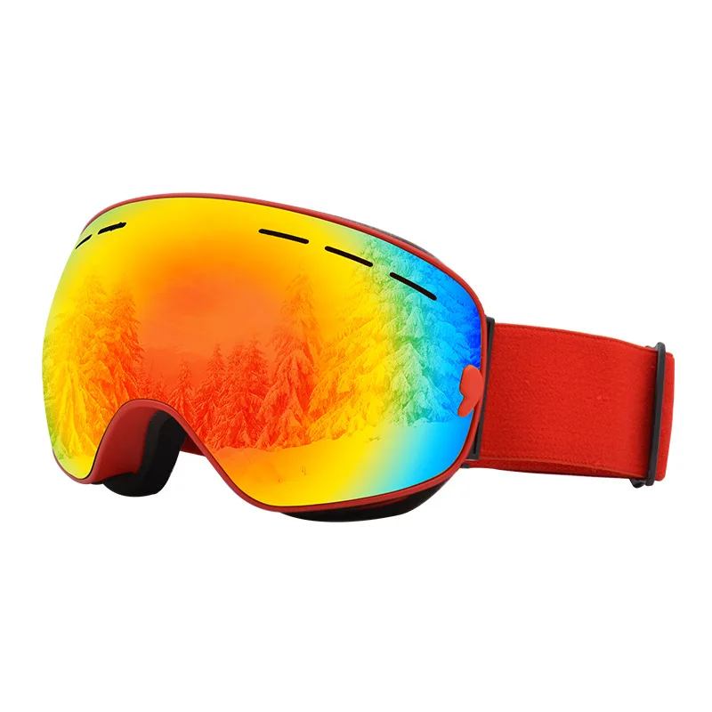 

7018 hot selling unisex double-layer anti-fog large spherical snow sports glasses myopia Skiing goggles