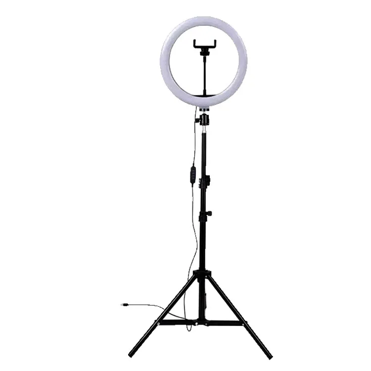 

Tall selfie rechargeable phone holder makeup custom stand dimmable photo 10 inch tripod with light ring