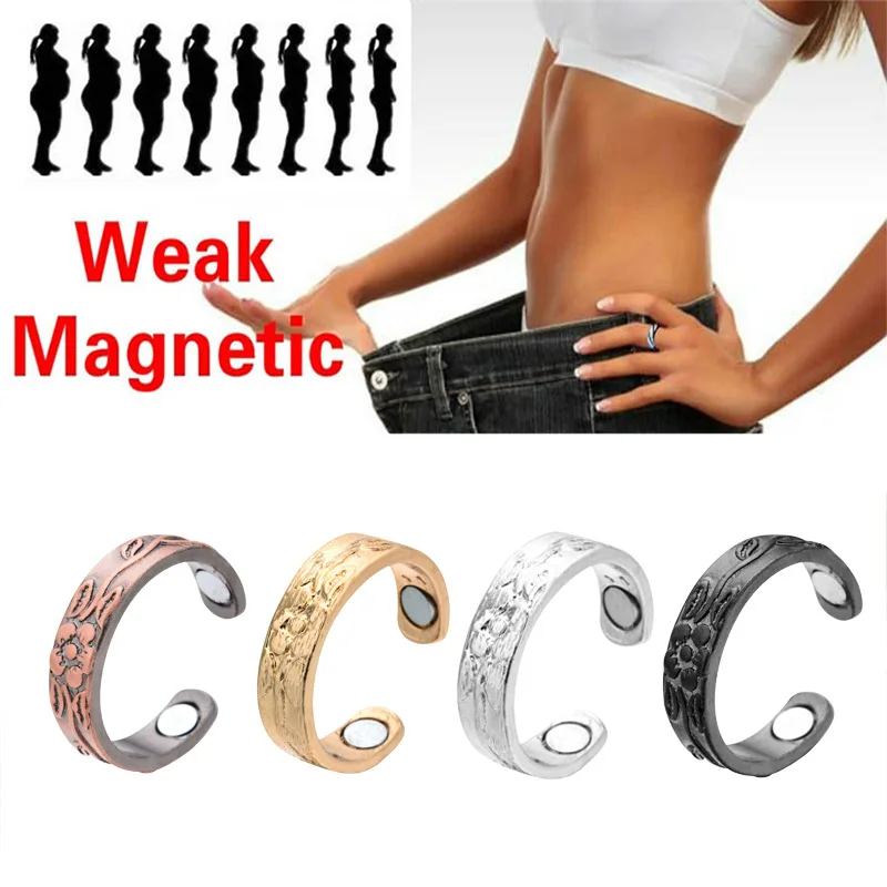 

Fashion copper magnetic healthy slimming finger ring, Copper color , gold /black / customized is available